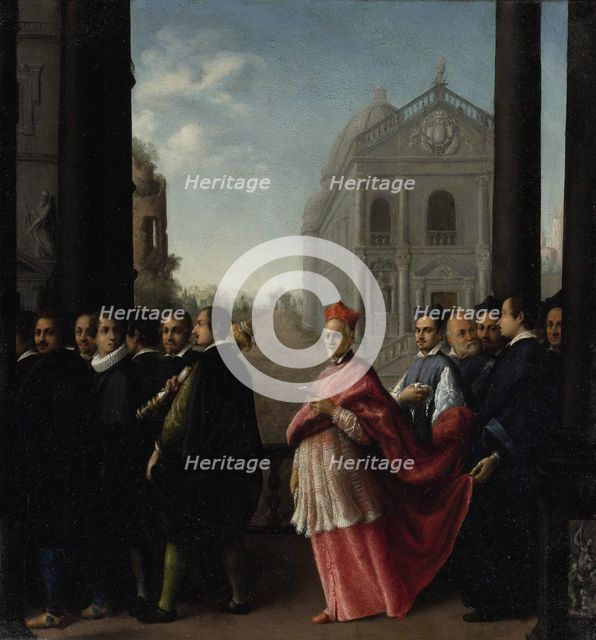A Cardinal's Procession, 1621. Creator: Ottavio Mario Leoni.