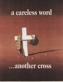 A careless word ...another cross, 1943. Creator: Atherton, John (1900-1952)
