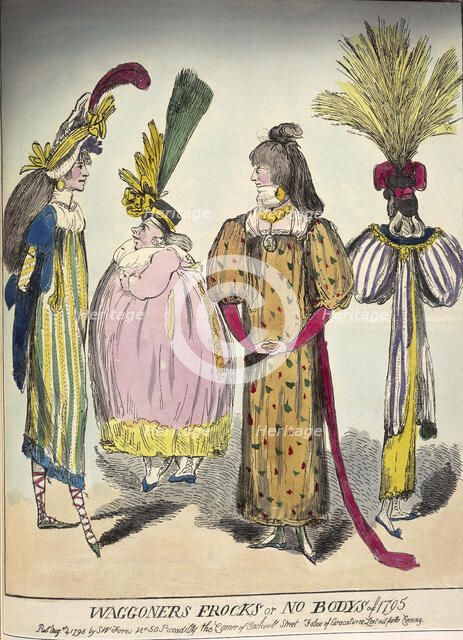 A caricature of late 18th century fashion, 1795. Artist: Unknown