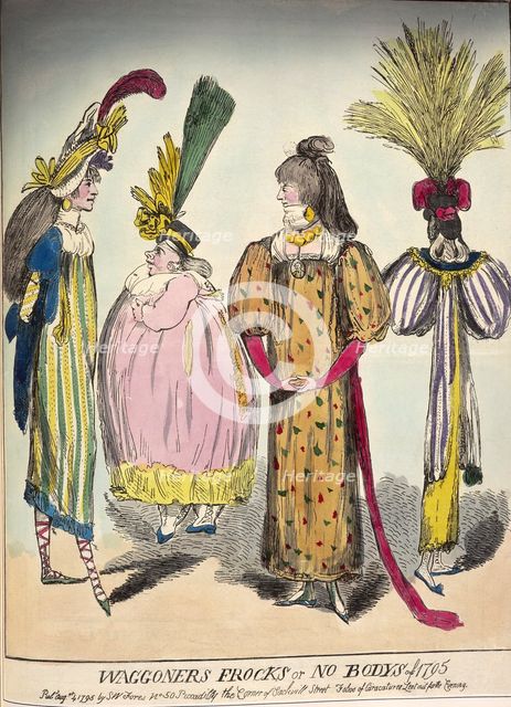 A caricature of late 18th century fashion, 1795. Creator: Unknown.