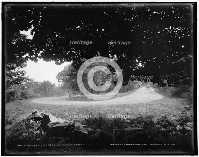 A carriage road, Mt. Royal Park, Montreal, c1900. Creator: William H. Jackson.