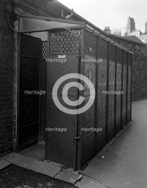 A cast iron public lavatory in Star Yard, Holborn, London, 1986. Artist: Paul Barkshire