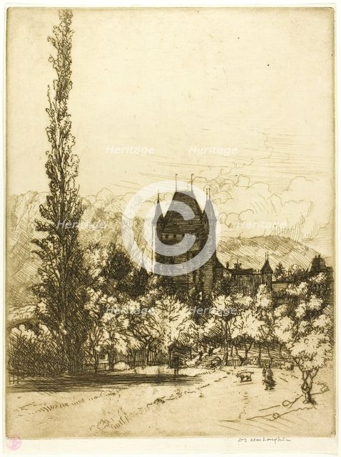 A Castle in Thun, Switzerland, 1908. Creator: Donald Shaw MacLaughlan.