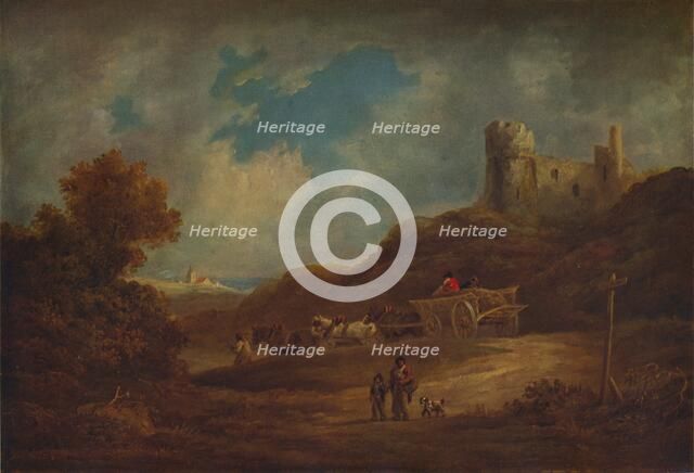 A Castle, with Waggon and Horses', c1886, (1938). Artist: Francis Towne.