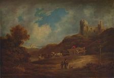 A Castle, with Waggon and Horses c1886, (1938). Artist: Francis Towne