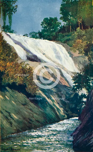 'A Cascade at Tijuca, Rio', 1914. Artist: Unknown.