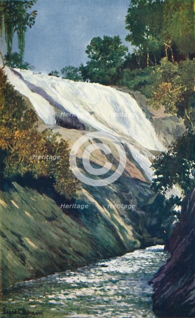 'A Cascade at Tijuca, Rio', 1914. Artist: Unknown.