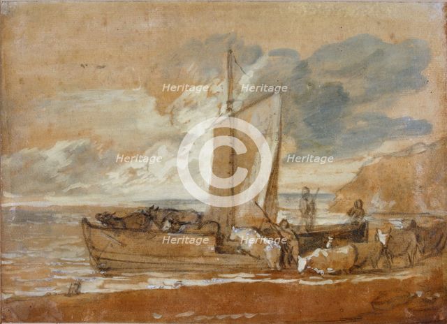 A Cattle Ferry, 1784-1788. Creator: Thomas Gainsborough.
