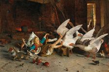 A catastrophe (Una catastrofe), 1887. Creator: Chierici, Gaetano (1838-1920)