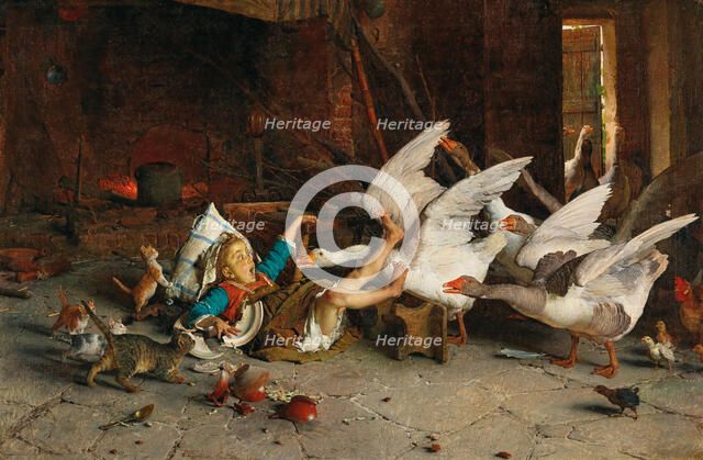 A catastrophe (Una catastrofe), 1887. Creator: Chierici, Gaetano (1838-1920).