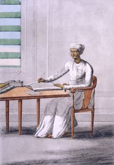 A causto (clerk/scribe), pub. 1808-12. Creator: Franz Balthazar Solvyns (1760-1824)