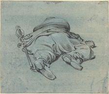 A Cavalier Lying on the Ground, c. 1640. Creator: Jan Dirksz Both