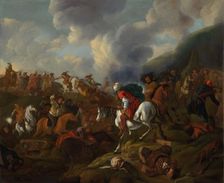 A Cavalry Encounter between Turkish Troops and the Troops of the Austrian Emperor, 1645-1673. Creator: Jacques Muller