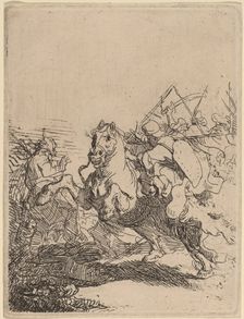 A Cavalry Fight, c. 1632. Creator: Rembrandt Harmensz van Rijn