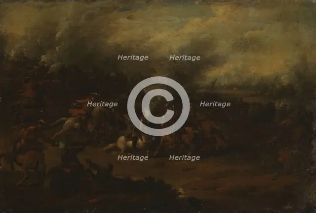 A Cavalry Fight, Undated. Creator: Georg Philipp Rugendas.