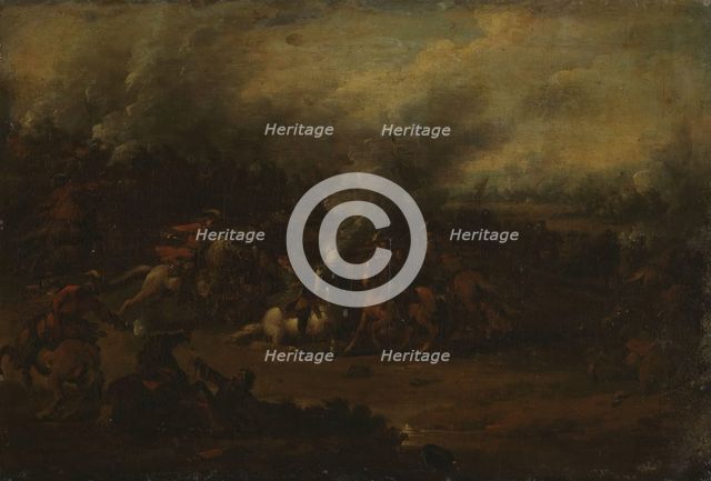 A Cavalry Fight, Undated. Creator: Georg Philipp Rugendas.