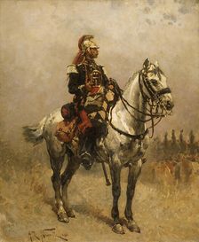 A Cavalryman, 1884. Creator: Alphonse de Neuville