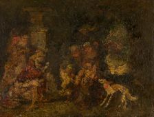 A Cave in the Forest, 1883. Creator: Adolphe Monticelli