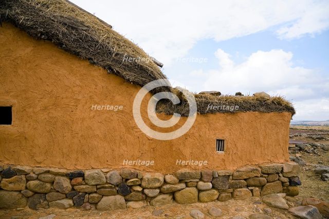 A Celtiberian house in Numantia (Numancia), Spain, 2007. Creator: Samuel Magal.