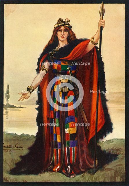 'A Celtic Chieftainess (Boadicea)', 1924. Creator: Herbert Norris.