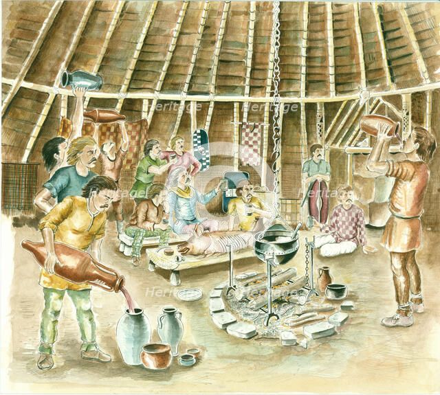 A Celtic Feast, Iron Age, (c1990-2010). Artist: Chris Evans.