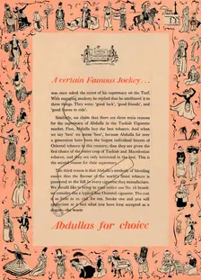 A certain Famous Jockey Abdullas for choice 1939