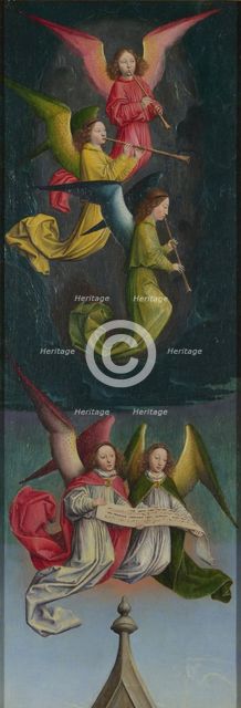 A Choir of Angels (from the St Bertin Altarpiece), ca 1459. Artist: Marmion, Simon (ca 1425-1489)