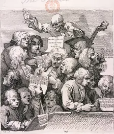 A chorus of singers 1732. Artist: William Hogarth