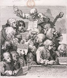 A chorus of singers 1732. Artist: William Hogarth