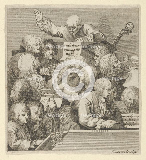 A Chorus of Singers, ca. 1800. Creator: Dent.
