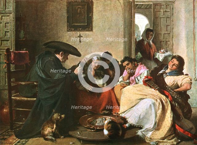 'A Chat Round The Brasero', 1866, (c1902).  Creator: Unknown.