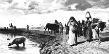 A Chaussee in the Delta, at the time of the flood 1880. Artist: R Brandamour