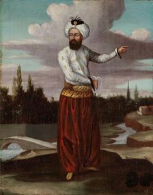 A Chaous, a Courier to the Sultan, 1700-1737. Creator: Workshop of Jean Baptiste Vanmour