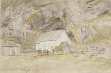 A chapel in Norway, 1879. Creator: Oscar Kleineh