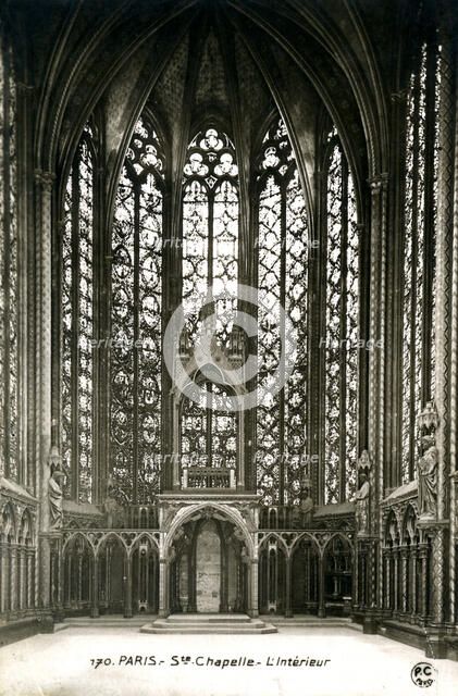 A chapel interior, Paris, France, 20th century. Artist: Unknown