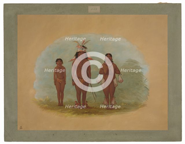 A Chetibo Family, 1854/1869. Creator: George Catlin.