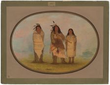 A Cheyenne Chief, His Wife, and a Medicine Man, 1861/1869. Creator: George Catlin