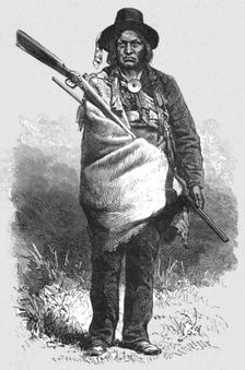 'A Cheyenne Chief; Ocean to Ocean, the Pacific railroad 1875. Creator: Frederick Whymper