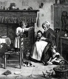 "A Cheap Entertainment" by J. Clark, in the Royal Academy Exhibition, 1876. Creator: Unknown
