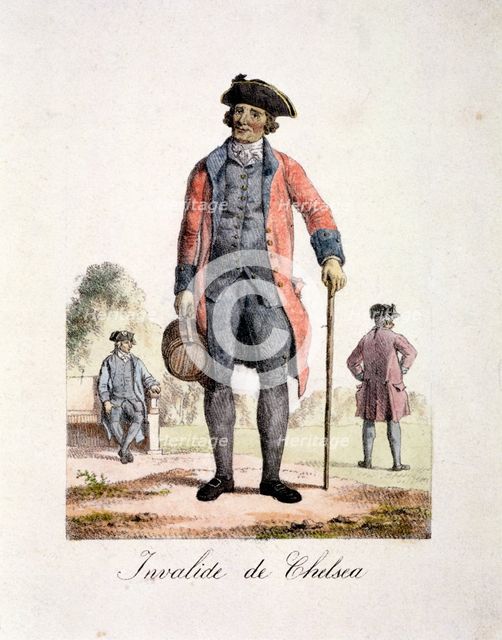 A Chelsea Pensioner , Chelsea, London, c1830.  Artist: Anon