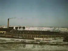 A Chicago and North Western railroad roundhouse, Chicago, Ill., 1942. Creator: Jack Delano