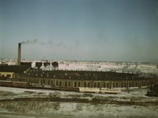 A Chicago and North Western railroad roundhouse, Chicago, Ill., 1942. Creator: Jack Delano