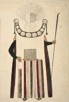 A Chief Mourner of Tahiti, 1769. Creators: Alexander Buchan, John Frederick Miller