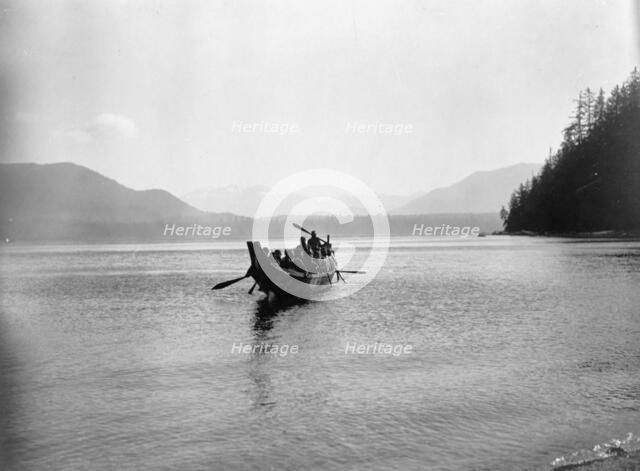 A chief's party-Qagyuhl, c1910. Creator: Edward Sheriff Curtis.