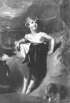 'A Child with a Kid'; after Sir Thomas Lawrence, P.R.A 1890. Creator: Charles Roberts