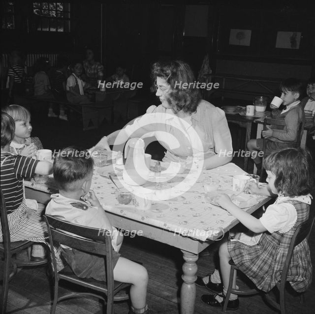 A child care center, opened September 15, 1942, for thirty child..., New Britain, Connecticut, 1943. Creator: Gordon Parks.