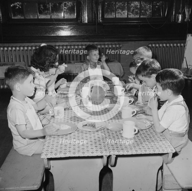 A child care center, opened September 15, 1942, for thirty child..., New Britain, Connecticut, 1943. Creator: Gordon Parks.
