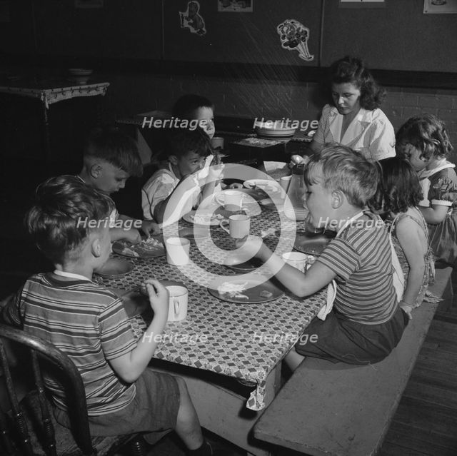 A child care center, opened September 15, 1942, for thirty child..., New Britain, Connecticut, 1943. Creator: Gordon Parks.