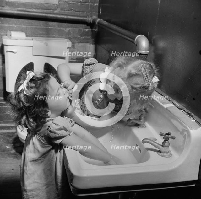 A child care center opened September 15, 1942 for thirty children, New Britain, Connecticut, 1943. Creator: Gordon Parks.