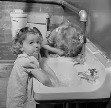 A child care center opened September 15, 1942 for thirty children, New Britain, Connecticut, 1943. Creator: Gordon Parks